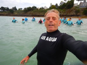 Photographie souvenirs du photobook Osélo des différents week-end de marche aquatique aux plage de Lancieux et Saint Lunaire